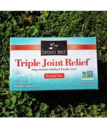 Bravo Tea Triple Joint Relief - Caffeine Free - 20 Tea Bags for Natural Pain Relief - Buy Online on GoSupps.com