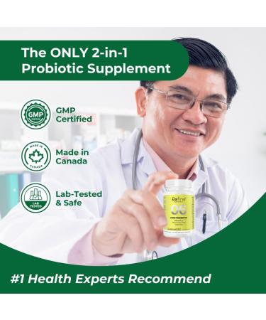 REFINE NATURALS 2-in-1 Probiotic Supplement for Gut and Brain Health | Digestive Supplements Gastro Relief | Support Capsule with 3 Billion Active Cells | for Women and Men to Improve Gut Health and Memory | 30 Vegetarian Capsules - Buy Online on GoSupps.com