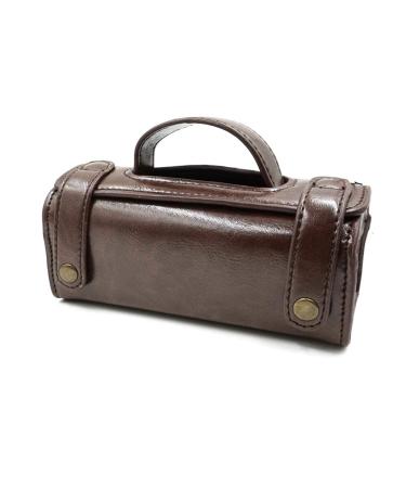Zhongjiuyuan 1 x Professional hairdressing salon shaving brush bamboo handle tool pocket travel culture bag shaving wash case organizer bag for coffee