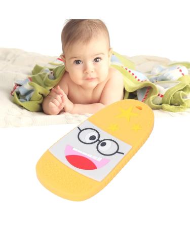 Soft Silicone Baby Teether Slipper with Textured Patterns - Yellow - Buy Online on GoSupps.com