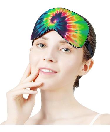 Colorful Tie Dye Sleep Mask for Women - Adjustable Eye Shades with Elastic Strap for Comfort - Buy Online on GoSupps.com