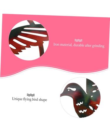 HEMOTON 1pc Pendant Home Decor Vintage Decor Garland Metal Birds Wall Art Home Ornament Flowers Round - Buy Online on GoSupps.com