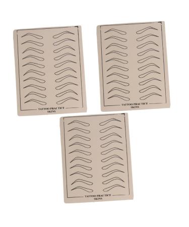 Angoily 18 Sheets Sunflower Headbands for Women Beauty Eyebrow Microblading Skin Practice Skin 6 Pcsx3pcs As Shownx3pcs