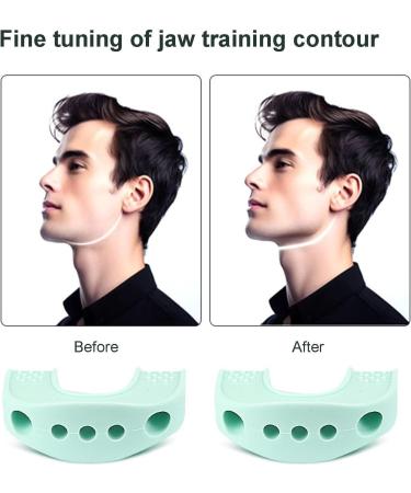Bexdug Jaw Exerciser for Women Silicone Double Chin Reducer Jawline Exerciser - Compact Jawline Shaper Jaw Sculpting Tool for Women Men Green - Buy Online on GoSupps.com