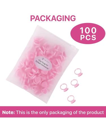 100PCS Pink Glue Rings for Eyelash Extensions - Smart Lash Holder for Volume Fanning Cup - Blooming Eyelash Glue Holder - Lash Extension Supplies - Buy Online on GoSupps.com