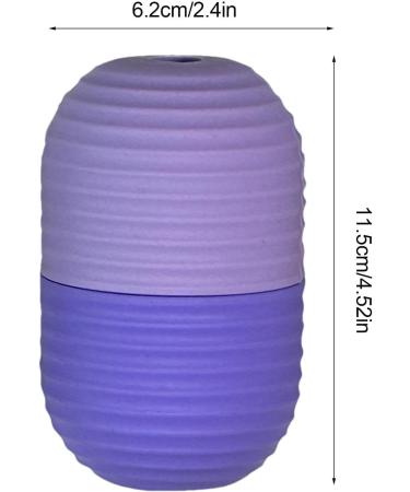 Ice-Roller for Face and Eye Ice Face Roller Facial Ice-Roller Skin Care Reusable Silicone Mold for Shrink Pore Reduce Puffiness Improve Skin Elasticity Striped Purple - Buy Online on GoSupps.com