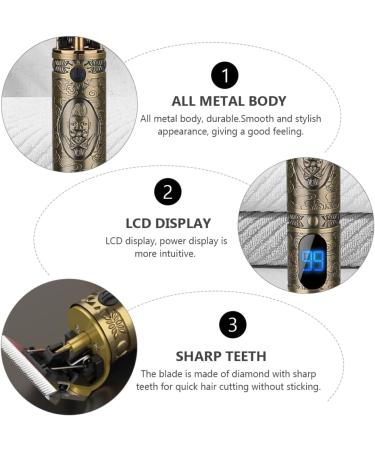FRCOLOR 1 Special Clippers Trimmer for Men Mens Grooming Trimmer Cordless Trimmer for Men Bald Head Clippers Men Hair Styling Tool Father s Day Metal Hairdressing Clipper 15.3X4.1X4.1cm Bronze - Buy Online on GoSupps.com