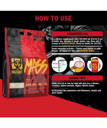 Mutant Mass Weight Gainer Protein Powder with Whey Isolate, Casein Protein Blend - Strawberry Banana (2.27 Kg) - Buy Online on GoSupps.com
