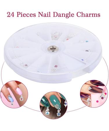 Lurrose 2 Boxes nail pendant nail DIY pendant punch nail piercing charms nail art piercing jewelry metal nail art charms nail accessories nail art decor perforation drill alloy 3d - Buy Online on GoSupps.com
