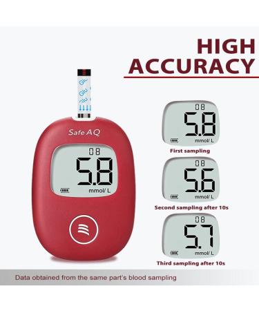 Diabetes Testing Kit Blood Glucose Monitor Safe AQ Smart No Coding Blood Sugar Tester with 50 Test Strips + 50 Lancets + Lancing Device + Cary Case + English Manuals Glucometer - in mmol/L Smart AQ kit x 50 - Buy Online on GoSupps.com