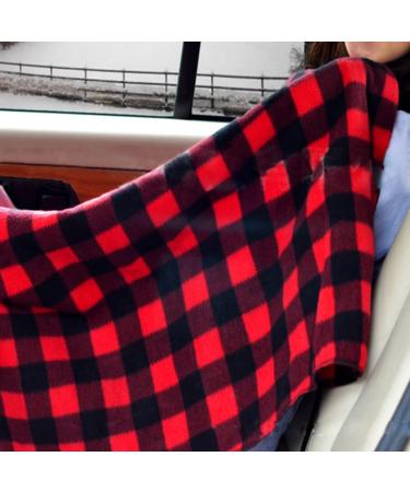 Bosuge Heated Car Ceiling Blanket - Quick Heating 12V Portable Fleece Travel Blanket in Red & Black for Winter - Buy Online on GoSupps.com