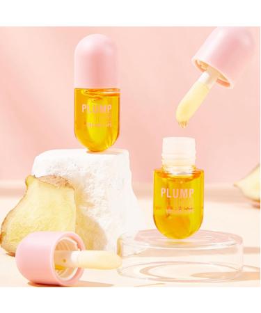 8ml Lip Care Duo with Ginger Essential Oil - Plumping & Moisturizing Daily Wear Non-Sticky Lip Gloss Yellow One Size One Size Yellow - Buy Online on GoSupps.com