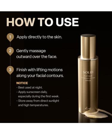 KOY Solid Platinum Retinolic Lifting Serum 1.69 fl oz | Lightweight Serum with Retinol Derivative Platinum & Peptides | Smooth & Refined Skin - Buy Online on GoSupps.com