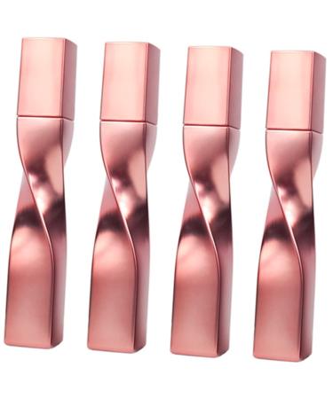 FOMIYES 4pcs Eyelash Brush Empty Tube Lash Mascara Tube Bottle Clear Eyelash Tool To Rotate Plastic Cream Rose Gold 11.5x1.8cm