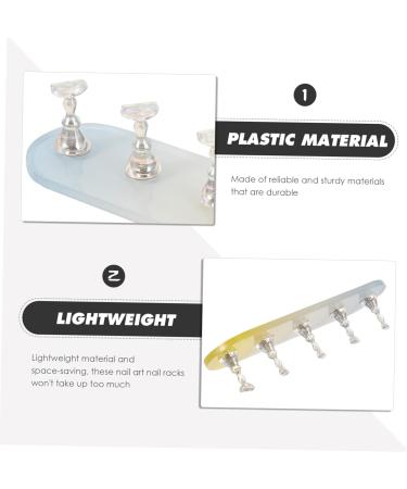 minkissy 1 Set Nail Practice Holder Slate Garden Labels Nail Display Stand Nail Art Organiser Creative Nail Holders Nail Display for Nail Art Nail Stand Storage Box Plastic Gold and Silver - Buy Online on GoSupps.com