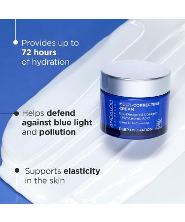 Andalou Naturals Deep Hydration Multi Correcting Cream 1.7 Oz - Hydrating Face Moisturizer - Buy Online on GoSupps.com