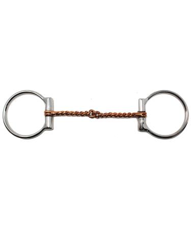 Horse Stainless Steel Twisted Wire Copper Mouth D-Ring Snaffle Bit 35319v 5" Mouth 2 3/4" Cheeks