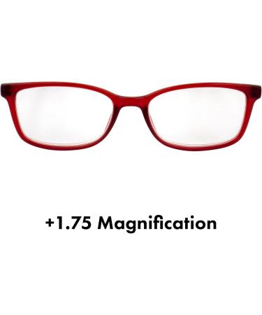 Buy Birdz Eyewear BPA Free Red Frame Readers - 1.75 Magnification Clear Lens | International Shipping - Buy Online on GoSupps.com