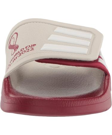 adidas Adilette Tnd Slide Sandal - Maroon/White/Talc - Size 8 Women/8 Men - Buy Online on GoSupps.com