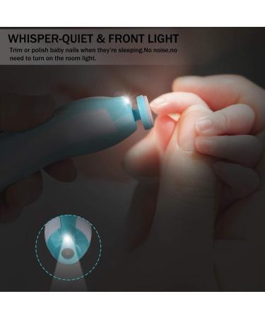Nvzi Electric Baby Nail Trimmer and Clippers - Infant Safety First Nail Care Essential (Blue) - Buy Online on GoSupps.com