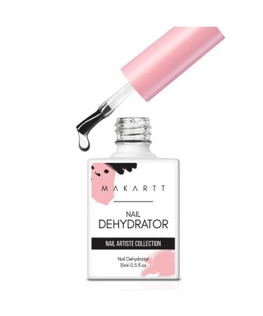 Makartt Nail Dehydrator 15ML Acid Free Nail Prep Dehydrate for Acrylic Nails Gel Nail Polish and Dipping Powder Nail Art Fast Dry Nail Base Manicure Clear-15ml Nail Dehydrator
