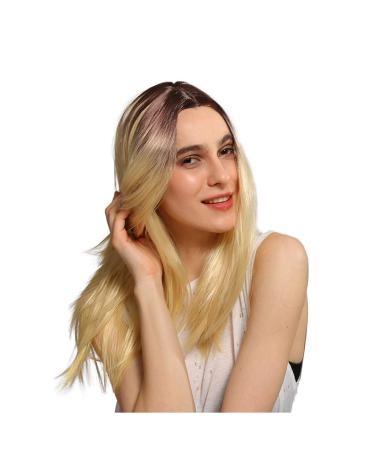Wig Ladies Long Hair Yellow Cosplay Women Curly Synthetic Brazilian Wavy Long Hair 80s 50s 60s 70s