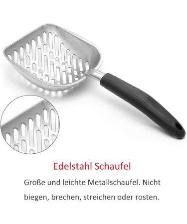 NzamBles Cat Litter Scoop | Comfortable Stainless Steel Pet Litter Scoop for Dogs & Cats - International Shipping Available - Buy Online on GoSupps.com