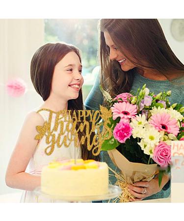 Qertesl 25PCS Thanksgiving Cupcake Toppers Turkey Maple Pumpkin Fall Themed Cake Topper Thanksgiving Party Cake Decorating Harvest Season Cake Decorating Cupcake Dessert Picks Gold4 - Buy Online on GoSupps.com