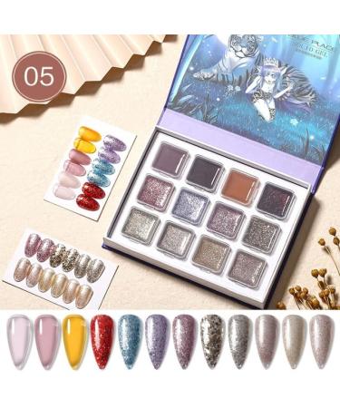 Summer Macaron Solid Cream Gel Nail Polish Palette for Nail Art Design Japanese No Flowing Soak Off UV LED Mud Gel Varnish - (Color: 3gx12Color-Set5)