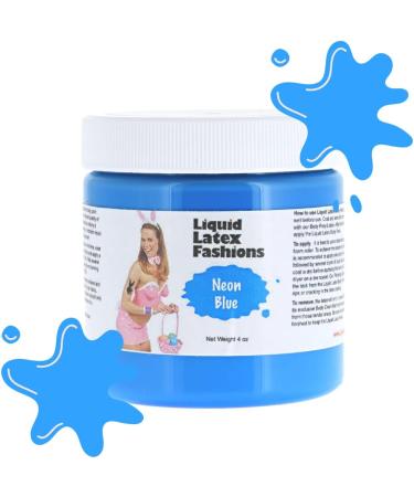 Liquid Latex Fashions Ammonia Free Neon Blue Body & Face Paint - 4 oz for Halloween Artwork Theater Cosplay & Parties - Buy Online on GoSupps.com