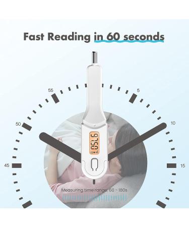 Femometer Basal Body Thermometer for Ovulation & Fertility Tracking | Soft Backlight, Memory Recall, FM-VC-301 (White) - Buy Online on GoSupps.com