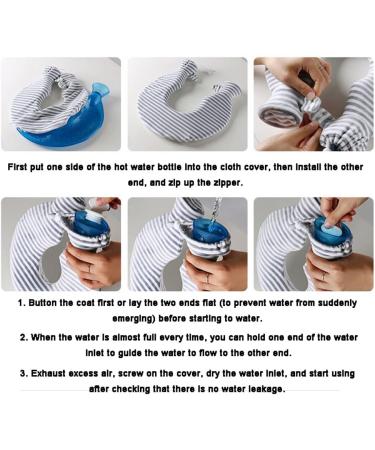 Maies Small U-Shaped Hot Water Bottle | Soft Cover & Portable | Pain Relief for Neck & Shoulders | Warm & Cold Therapy - Buy Online on GoSupps.com