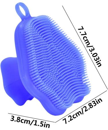 REMEK Silicone Cleanser Hand Exfoliating Facial Wash Brush | Facial Cleansing Brush Facial Wash Brush Facial Exfoliating Brush Silicone Exfoliating Brush Blue - Buy Online on GoSupps.com