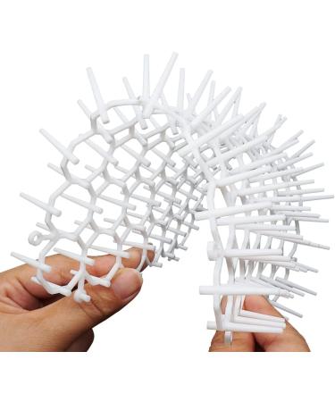 Ley's Cat Repellent Outdoor Scat Mat - 12 Pack 16 x 12 Inch Spiked Cat Deterrent for Garden & Yard | Animal Barrier Fence - White - Buy Online on GoSupps.com