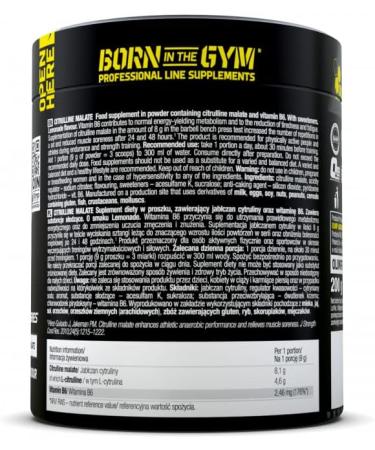 Olimp Citrulline Malate (200g) - Energizing Lemonade Supplement - Buy Online on GoSupps.com