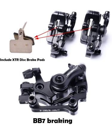 Farbetter Mechanical Bike Disc Brake Kit - Front & Rear Calipers, Levers, Cables, 160mm Rotor - Black - Buy Online on GoSupps.com
