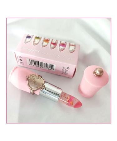 Paminify 2Pcs Jelly Clear Crystal Flower Magic Lipstick | Color Changing PH Temperature Tinted Lip Balm | Nourishing Moisturizing Lip Stick | Labial Magicos 03+06 - Buy Online on GoSupps.com