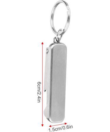 2 in 1 Small Nail Clipper with File and Chain Stainless Steel Toe Finger Nail Clippers Cutter for Handbag Or Travel for Manicures and Pedicures for Men Women Silver - Buy Online on GoSupps.com
