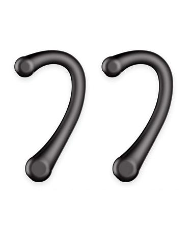 DTT Pairs Silicone Ear Hooks Earring Covers Reusable Silicone Ear Protectors Ear Holder Hook Ear Strap Accessories Can Relieve Earache workable Black