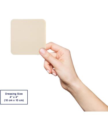 MedHeal Silver Foam Ag Sterile Antibacterial Dressing 4x4 - 5 Dressings/Box - Buy Online on GoSupps.com