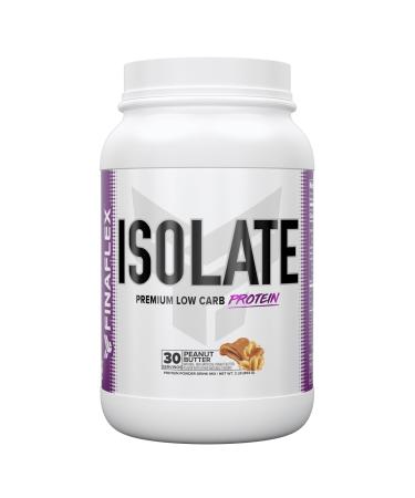 FINAFLEX Isolate Peanut Butter - 2 lb - 25 Grams of Iso Protein Per Serving - Milkshake-Like Taste - Zero Sugar Zero Fat & Gluten Free - 30 Servings