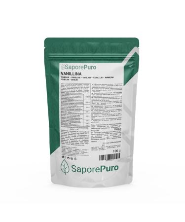 Saporepuro VANILLIN POWDER - Vanilla flavor powder for desserts - 100 GR - Buy Online on GoSupps.com