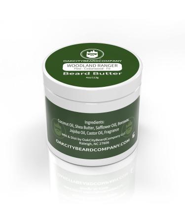Oak City Beard Company Woodland Ranger Beard Butter - 4 oz Pine Cedarwood Fir Conditioner for Healthy Beards - Buy Online on GoSupps.com