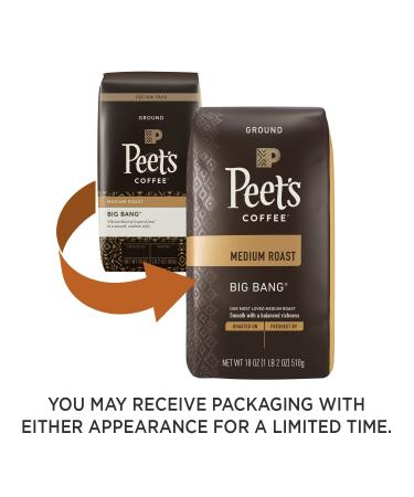 Peet's Coffee Big Bang Medium Roast Ground Coffee 18oz - Pack of 1 - Buy Online on GoSupps.com