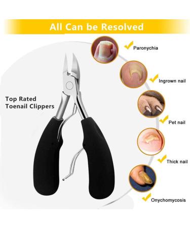 Toenail Clippers Nail Clippers Cuticle Clipper Precision Toenail Clippers Ingrown Toenail Treatment Heavy Duty Nail Nippers Scissors for Fingernails Pedicure for Men and Women - Buy Online on GoSupps.com