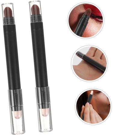 FRCOLOR 2pcs Make up Brush Eyeshadow Makeup Eye Makeup Tool Eye Shadow Double Head Eye Makeup Pencil - Buy Online on GoSupps.com