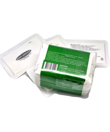 WoW.Clean Disposable Bath Shower Sponge - 12 Counts | Portable Travel and Camping Shower Supplies - White - Buy Online on GoSupps.com