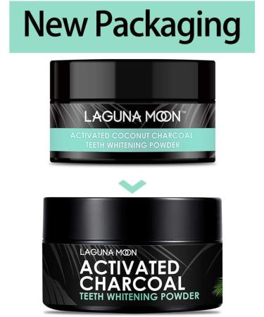 Lagunamoon Activated Charcoal Teeth Whitening Powder - Gentle on Enamel with Bamboo Brush - Buy Online on GoSupps.com