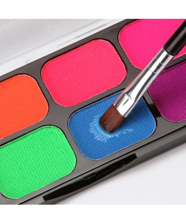 8 Colors Glow In The Dark Face & Body Paint - Neon Fluorescent Makeup for Halloween Parties & Costumes - Water Based UV Blacklight Paint - Buy Online on GoSupps.com