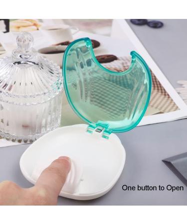 Press-to-Open Retainer Case Portable Denture Box Teeth Retainer Box False Teeth Container for Denture Braces Mouth Guard (Green) Lake Green - Buy Online on GoSupps.com